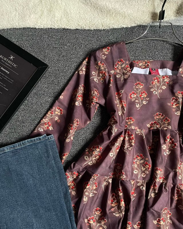 Kurtiistic premium tops & jeans -Mocha Brown