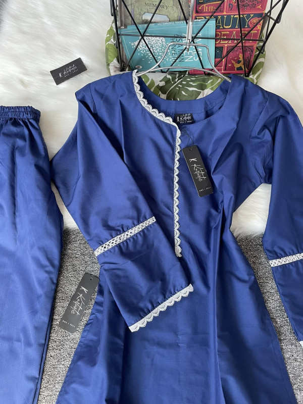 Sky Blue Cartoon Printed Co-ords