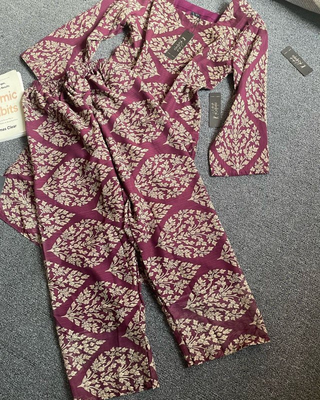 Plum Wine (Deep Burgundy) - KURTIISTIC wg georgette co-ords