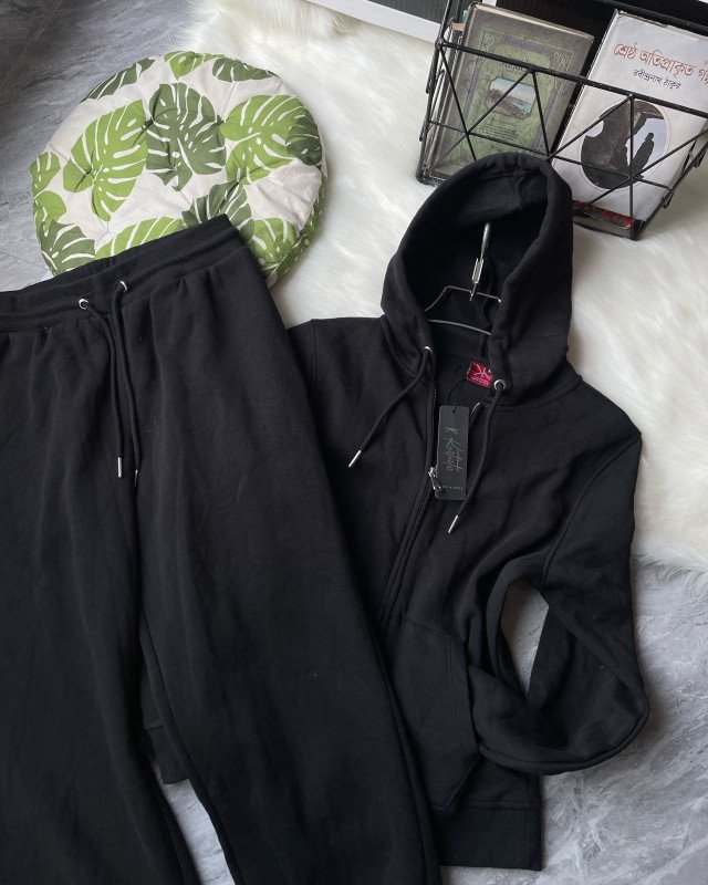 kurtiistic -  women's premium tracksuite -  color : black