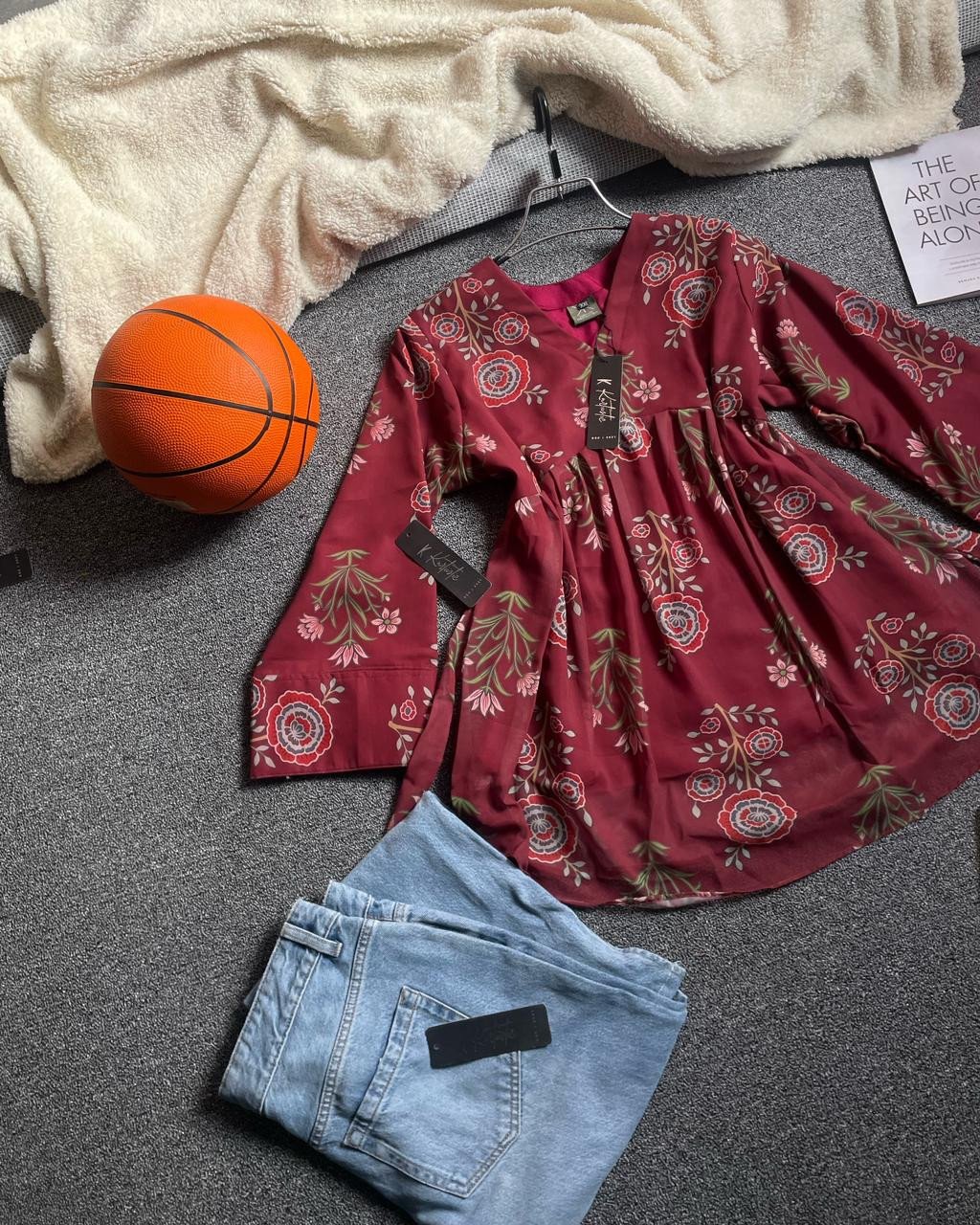 Kurtiistic New Arrivals: “DHONGILA” | Premium Kurti & Jeans Combo Flat 250 Tk Discount Still Available on Combo Purchase (Kurti + Jeans)