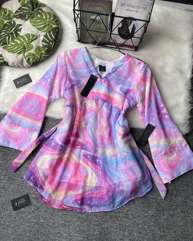 kurtiistic Galaxy Pastel tops W/ jeans & skirt