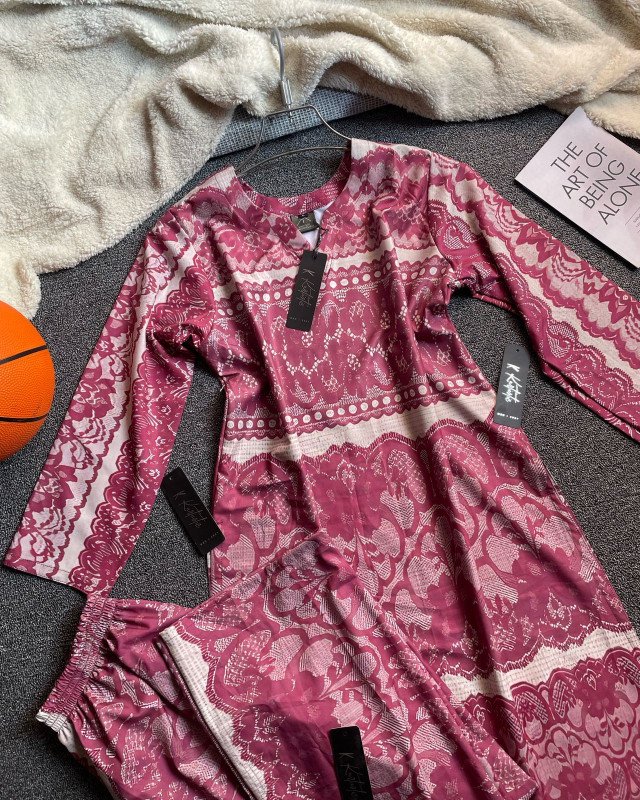 Mauve Wine & Blush Beige - Kurtiistic new arrivals: premium two piece set | reasonable price & premium quality.